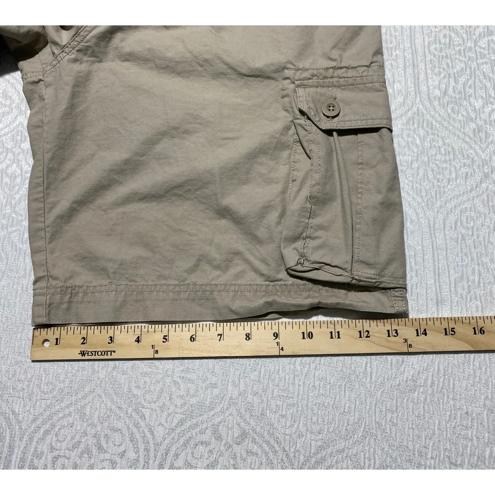 Sonoma Life Style Mens Cargo Shorts Size 36 Khaki Tan Cotton Utility Hiking Work